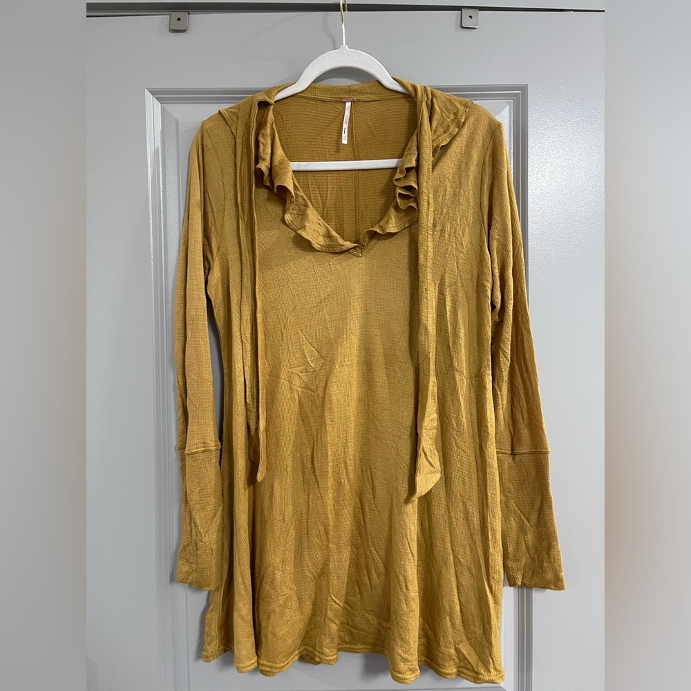 Free People Mustard Textured Dress